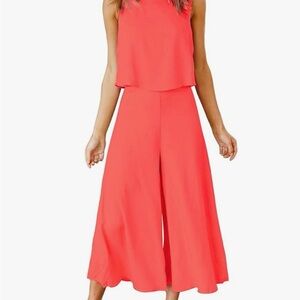 Two‎ piece bright orange/pink outfit